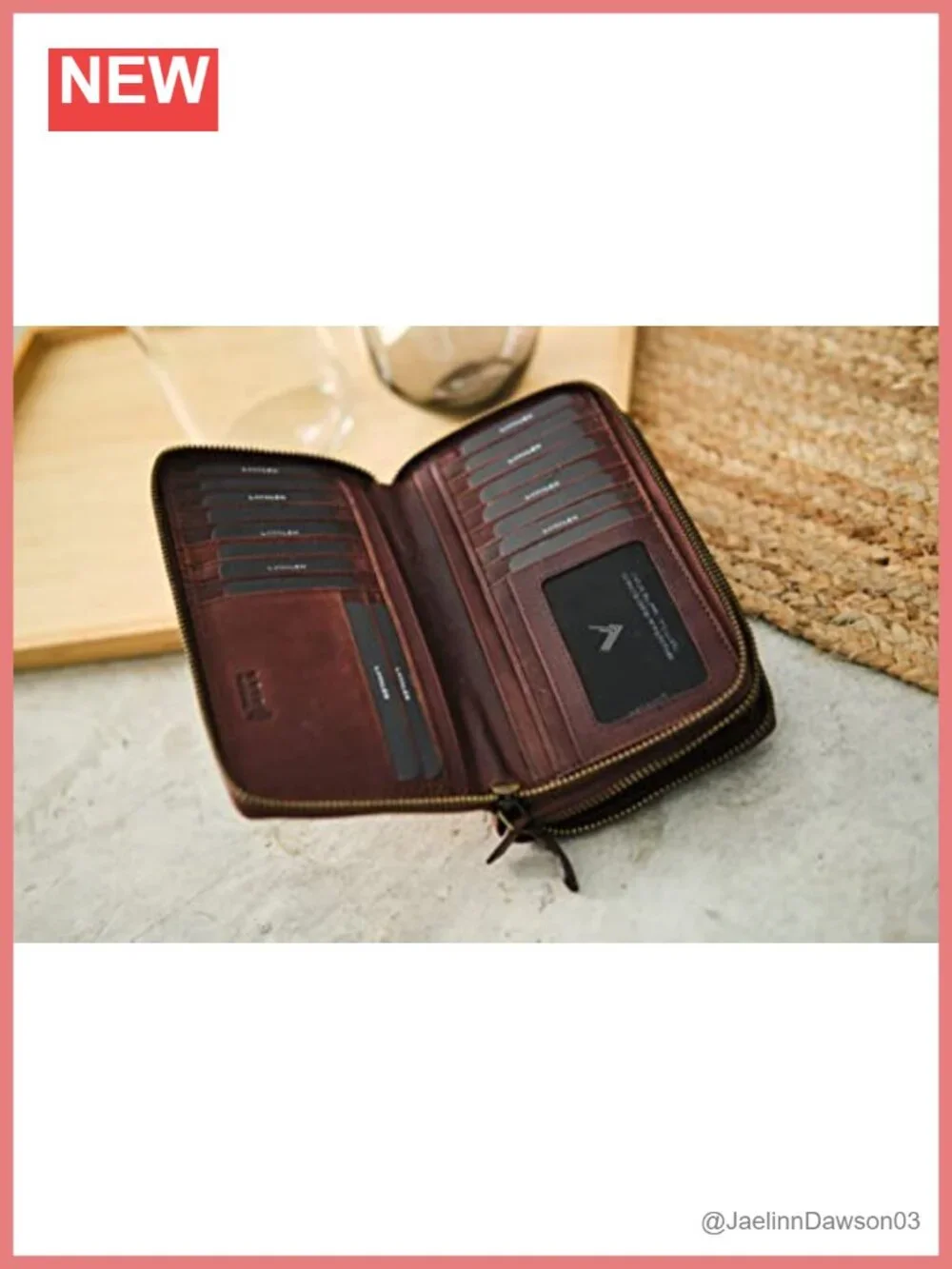 Genuine Leather RFID Bifold Wallet for Women, Card Holder with Snap Closure